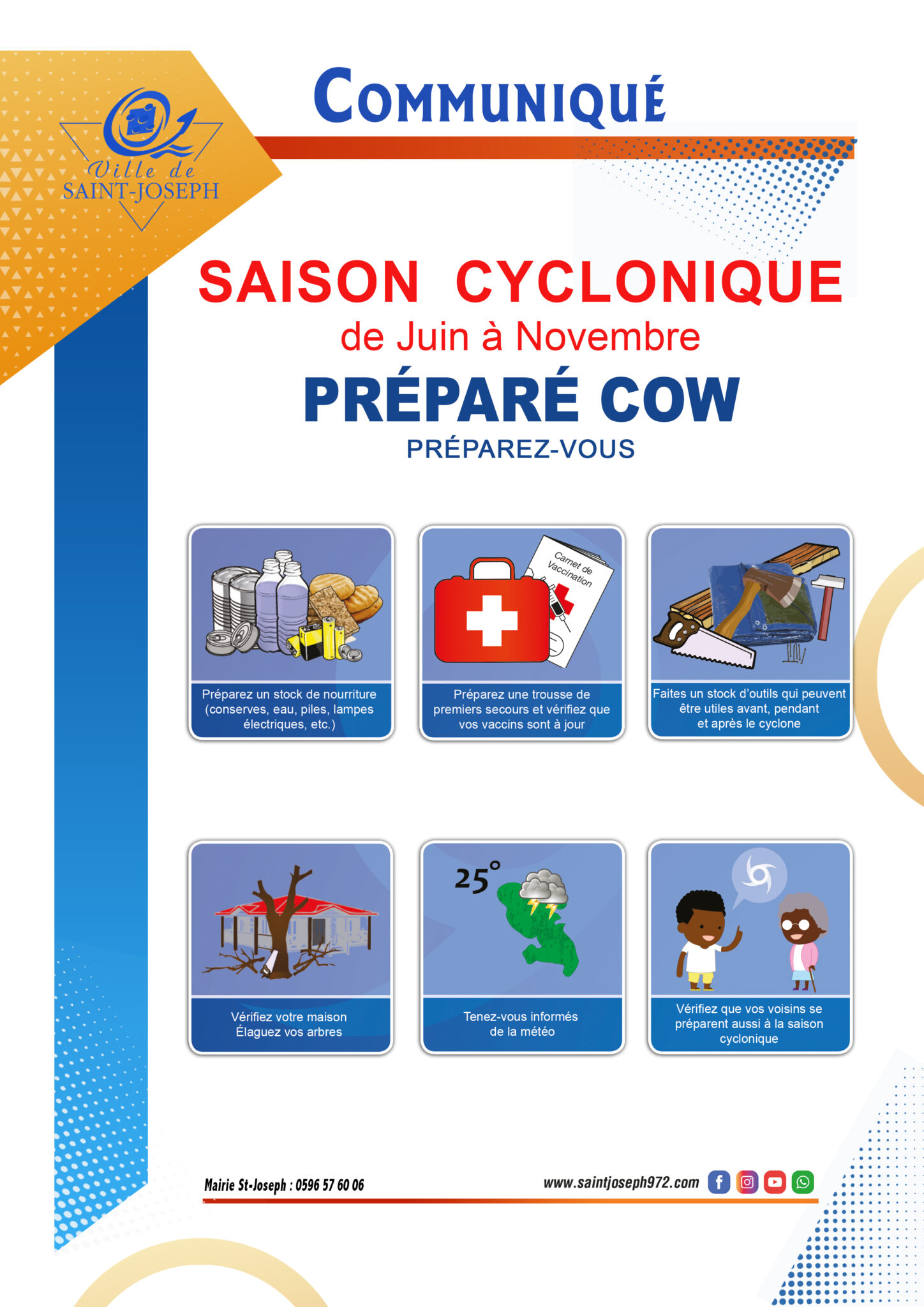 INFORMATION SUR LA SAISON CYCLONIQUE 2024 Ville De Saint Joseph