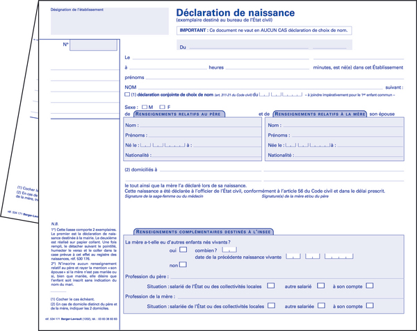 Déclaration de naissance - Mairie d'Avignon - Site officiel